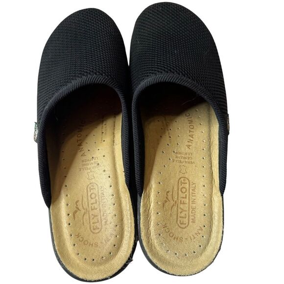 Fly Flot Women's Anatomic Black Mesh Slip On Slides Size 39 (size 8) - Picture 4 of 7